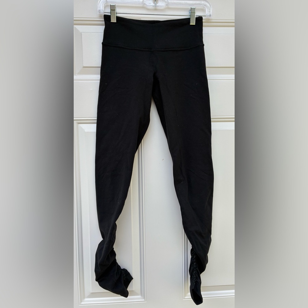 Lululemon Align Leggings Size 4 Ruched Stirrup Low Rise Black
